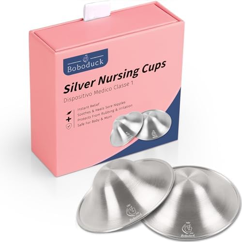 Trilaminate 999 silver nursing cups — large size