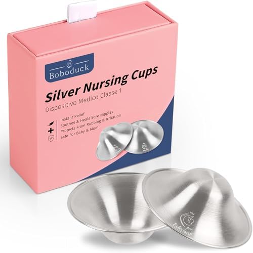 Trilaminate 999 silver nursing cups — X-L size
